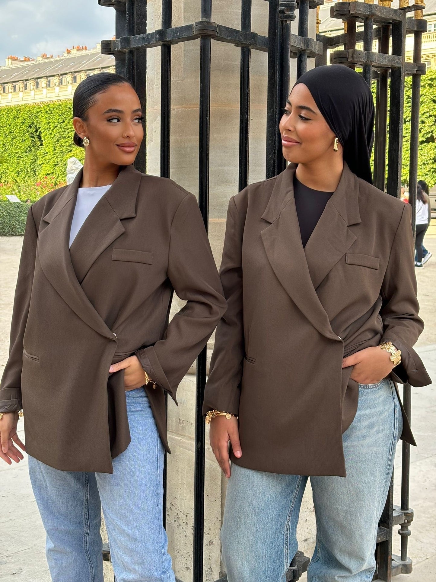 Blazer oversize brown