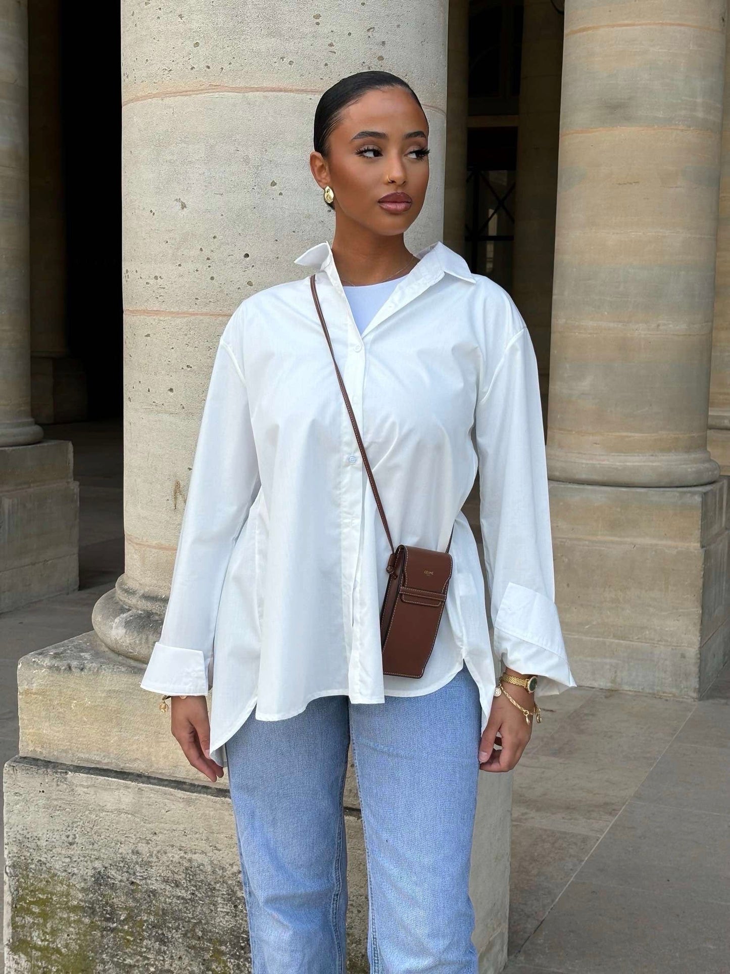 Chemise blanche dos fendu