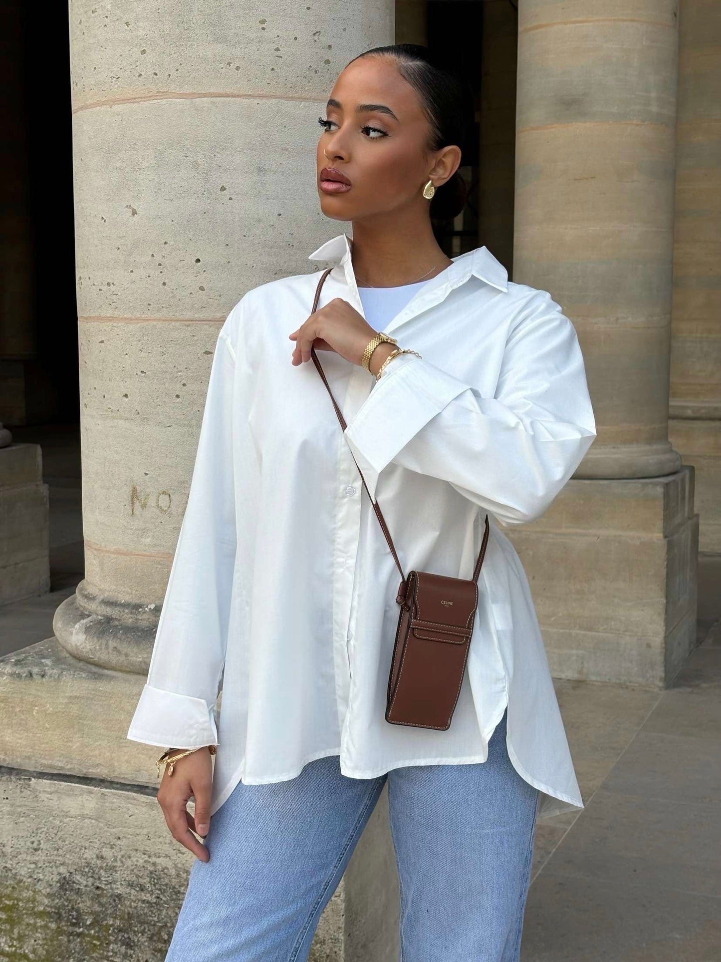 Chemise blanche dos fendu