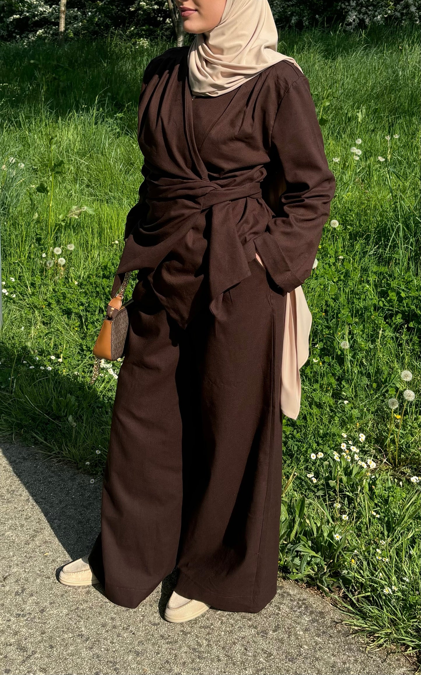 Ensemble en lin - [Marron chocolat]